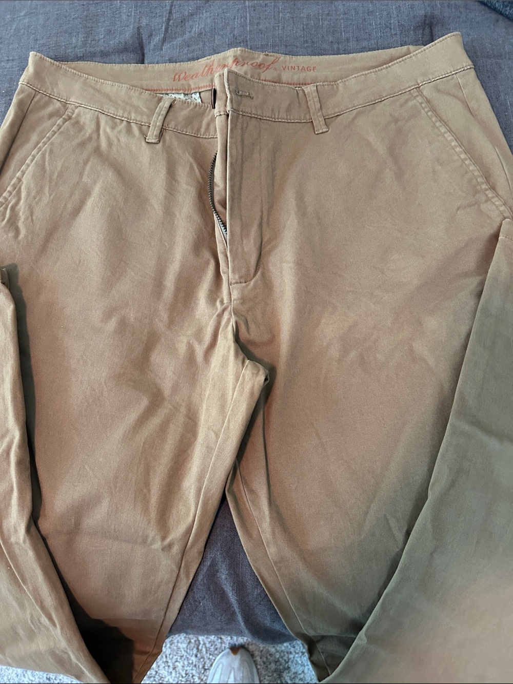 Weatherproof Vintage Men's Khaki Chino Pants - Light Brown